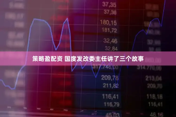 策略盈配资 国度发改委主任讲了三个故事