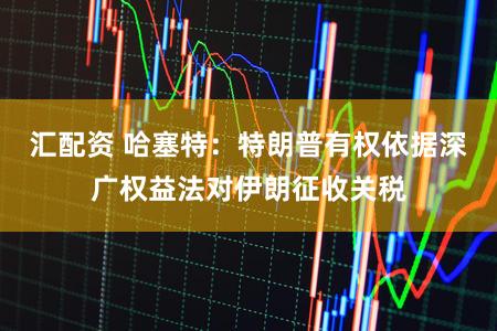 汇配资 哈塞特：特朗普有权依据深广权益法对伊朗征收关税